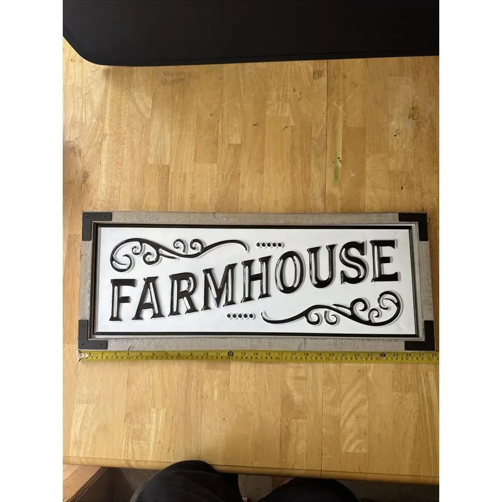 Farmhouse Distressed Wood Decorative Wall Sign Ready to Hang Vertical Rectangle